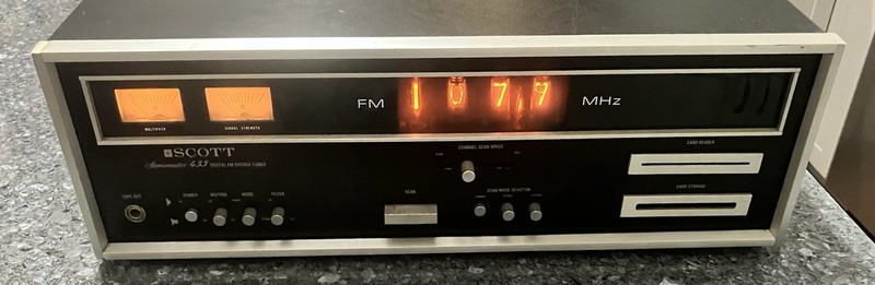 Very Rare Scott Stereomaster 433 Digital Stereo FM Tuner with Nixie Tube Display gallery