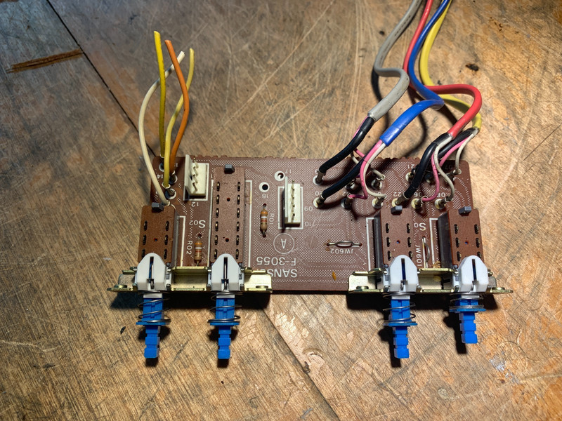Sansui G-5700 Stereo Receiver Parting Out Switches and F-3055 Board