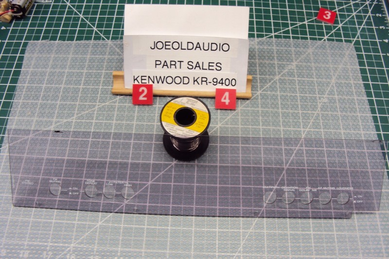 Kenwood KR 9400 Clear Plastic Function ID Panel. Parting Out Entire KR 9400.