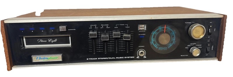 Vintage Electrophonic T-6600C AM / FM Stereo / 8 Track Player / Receiver Works