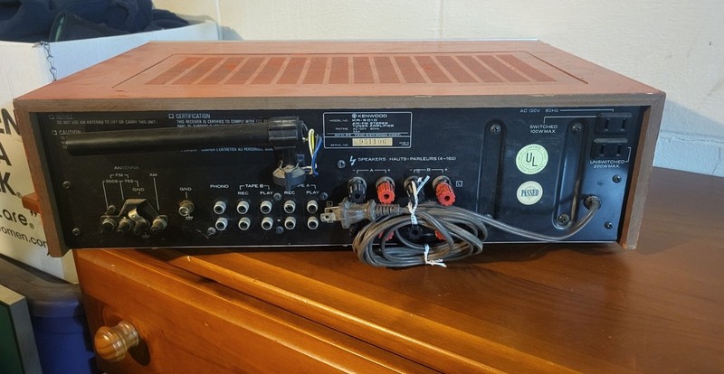 Kenwood KR-5010 Vintage Stereo Receiver Silver Face Analog Tuner Wood Paneling gallery