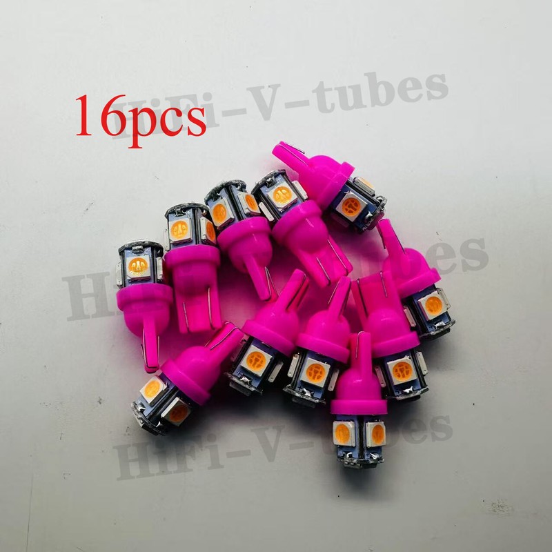 16 New Purple 8V Wedge Lamp LED Light Bulbs for Pioneer Project/One Receiver