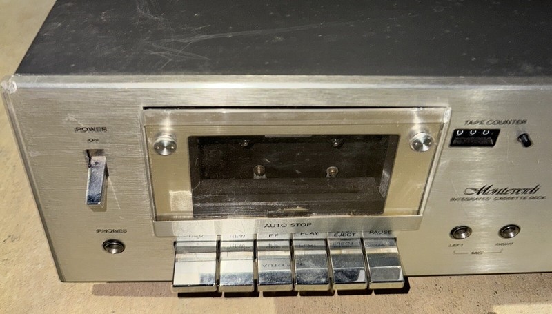 MONTEVERDI H240 INTEGRATED CASSETTE DECK - VINTAGE FOR PARTS POWERS ON! gallery