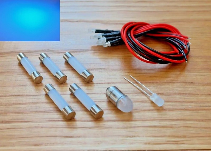 Fisher Futura 201 LED bulbs lights lamps replacement upgrade kit set BLUE