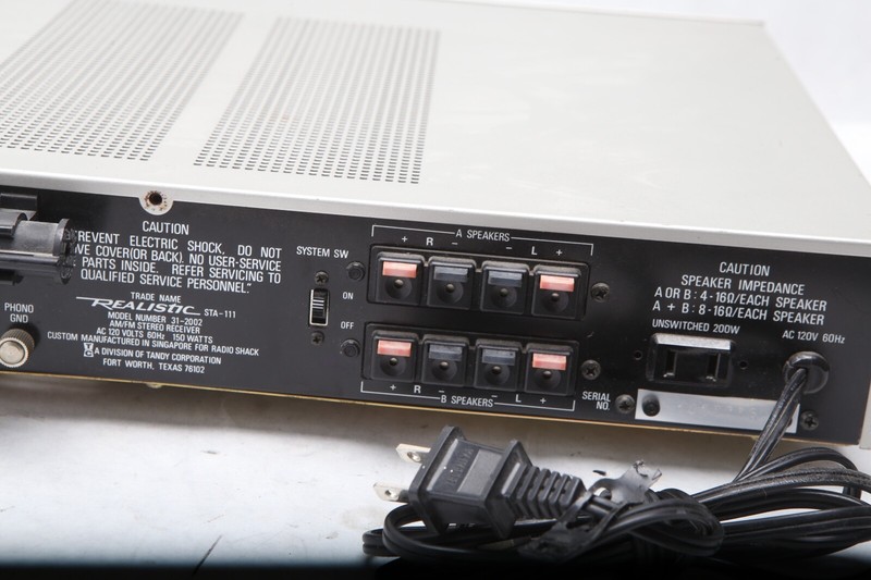 Realistic STA-111 Digital Synthesized System Stereo Receiver 312002A FORPARTS SH gallery