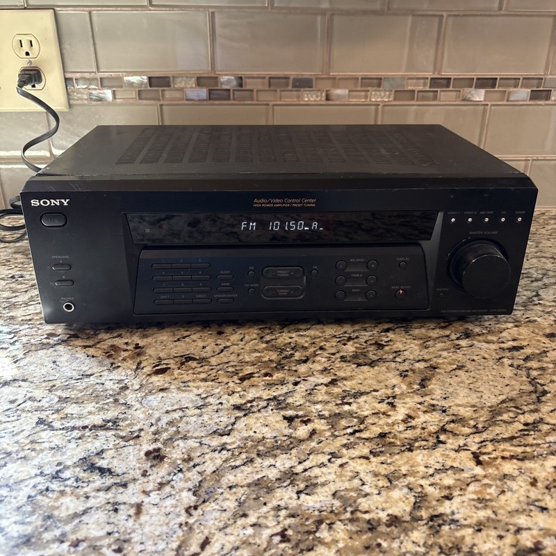 Sony STR-DE185 FM/AM AV Receiver-Stuck In Protect Mode-Face Is Seperated At Top gallery