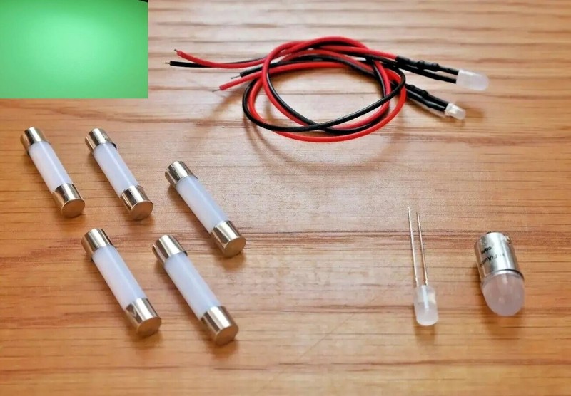 Sansui 661 receiver replacement LED lamps bulbs lights upgrade kit set GREEN