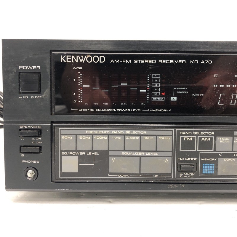 Vintage Kenwood KR-A70 2 Ch AM FM Stereo Receiver Equalizer - Sound Great! gallery