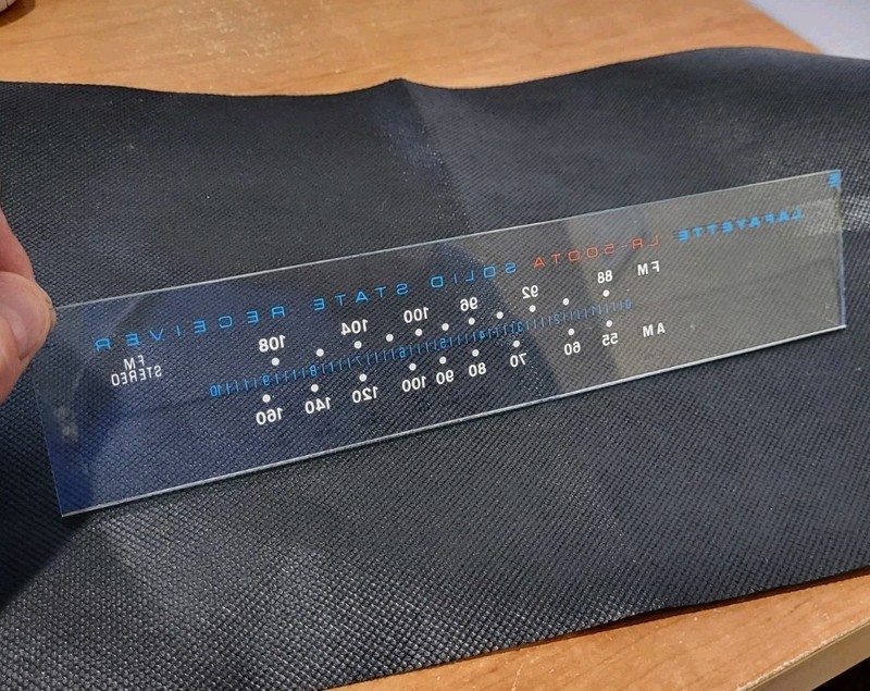 LAFAYETTE Stereo Receiver LR-500 TA Tuning Glass Replacement SOLID STATE gallery