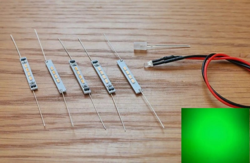 Hitachi SR-804 replacement lights LED lamps bulbs upgrade kit set GREEN