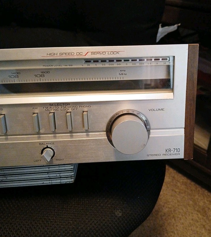 VTG Kenwood KR-710 Stereo Receiver Japan High Speed DC Servo Silver AM/FM Tuner gallery