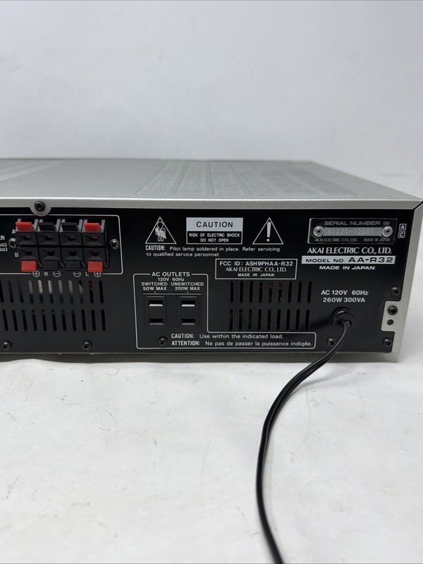 AKAI AA-R32 Stereo Receiver Computer Controlled Amplifier Audio System Works gallery