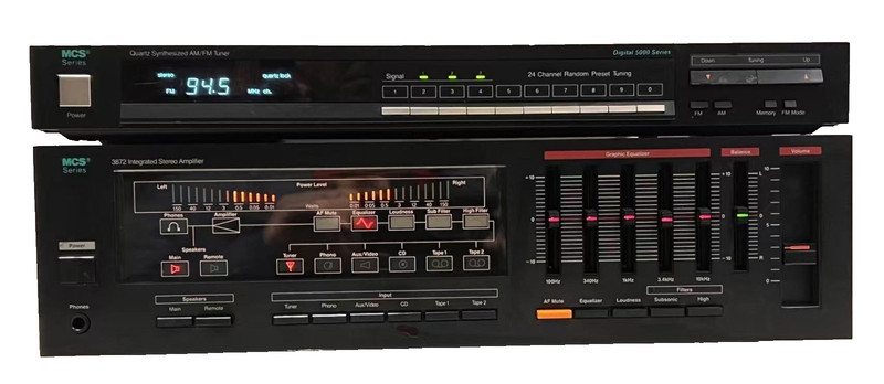 Vintage MCS 5000 (Tuner) + 3872 (Amp.), 110W Stereo Combo, 1985, Pro. Serviced gallery
