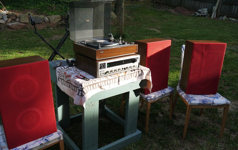 1974 Panasonic SL-507 Turntable SA-507 Quadrophonic Receiver 4 Thruster Speakers gallery