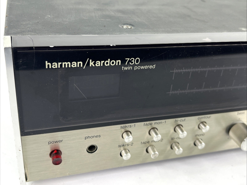 Harman Kardon 730 Twin Powered Vintage Stereo Receiver Tested Working See Video gallery