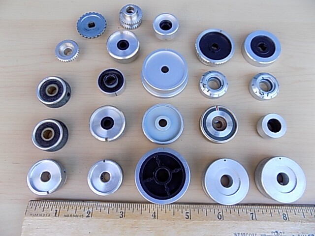 Receiver Amp Preamp HiFi Inner Knob Set of 23 Metal Baklit Lot of (23)
