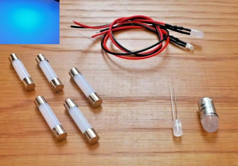 Marantz 1550 replacement power amp front meters LED lamps bulbs lights kit BLUE