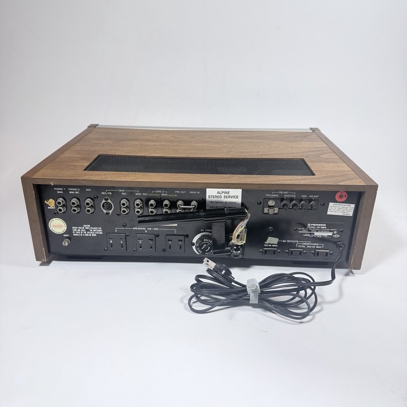 STELLAR PIONEER SX-828 STEREO RECEIVER w/ ORIGINAL CORDS, MANUAL, ANTENNA gallery