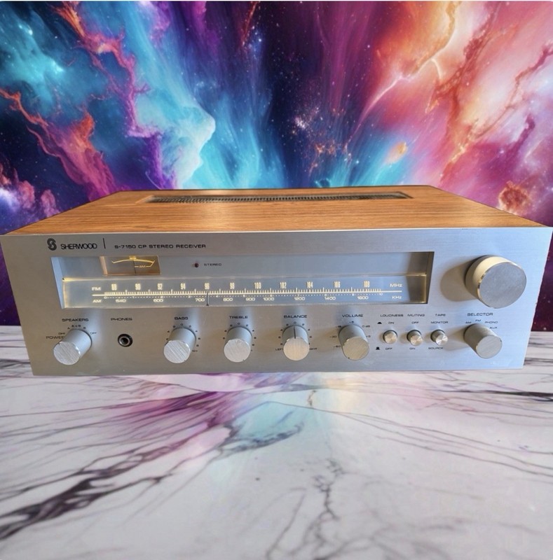 Vintage Sherwood S-7150 CP Stereo Receiver Amplifier FULL FRESH SERVICING V RARE