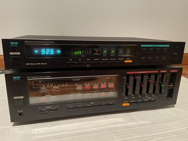 MCS Series Modular Component Systems Stereo Amplifier 683-3872 & Tuner 683-3050 gallery