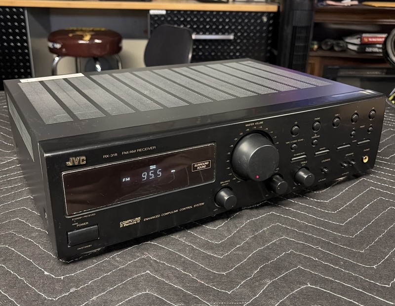 JVC RX-318BK – Vintage 2 Channel Stereo Audio Receiver – 110 Watts Per Channel