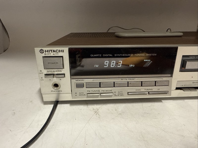 Hitachi HTA-3000 AM/FM Stereo Tuner Amplifier Tested, Works. gallery