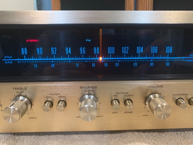 Gorgeous Very Rare Champagne Face Pioneer SX-727 Stereo Receiver 100% Working gallery