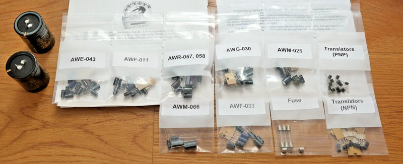 Pioneer SX-737 PARTIAL rebuild restoration recap upgrade kit repair capacitor