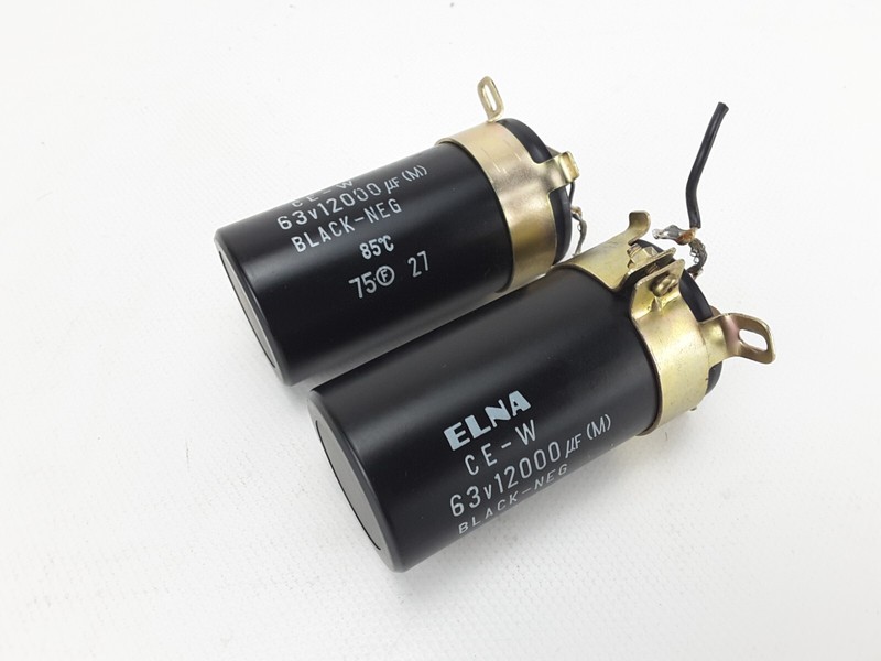 SANSUI 8080DB 9090DB RECEIVER PARTS: ELNA 12000UF 63V PAIR