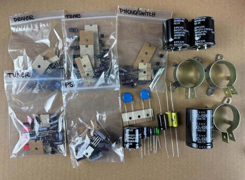 Sansui 7000 Complete Rebuild Kit High-Quality Receiver Recap Caps Transistors