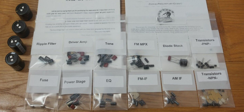 Sansui 5000x rebuild service restoration kit repair filter capacitor