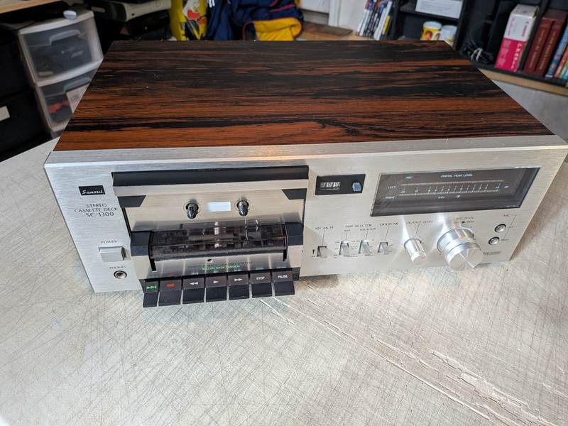 Vintage Sansui SC-1300 Stereo Cassette Deck – Powers On, No Further Testing