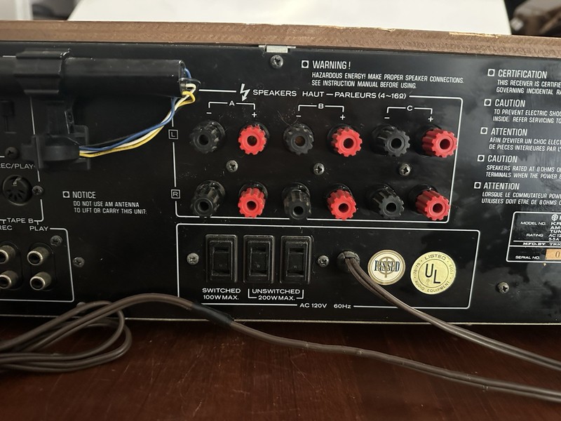 Kenwood KR-8050 FM/AM High Speed DC Stereo Receiver – Works & Lights Up gallery