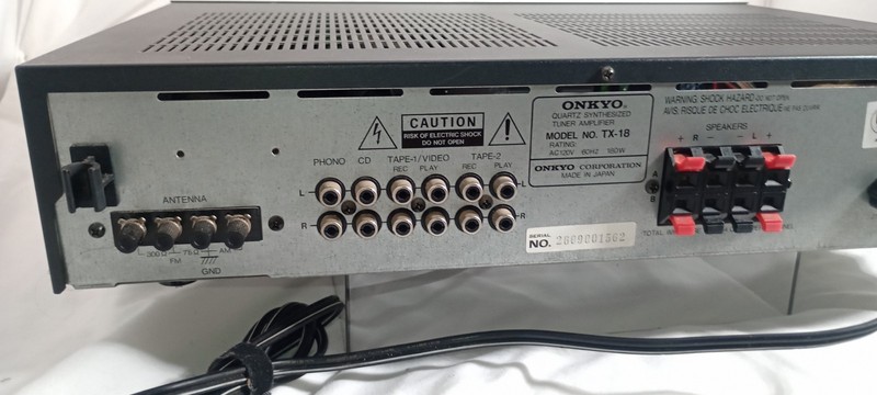 Vintage 1980's Onkyo TX-18 Quartz Synthesized FM Stereo/AM Tuner Amplifier gallery