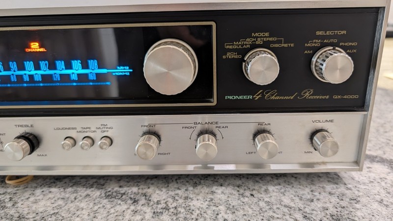 Pioneer Receiver QX-4000 Recapped, new main speaker terminals, Silver Face. gallery