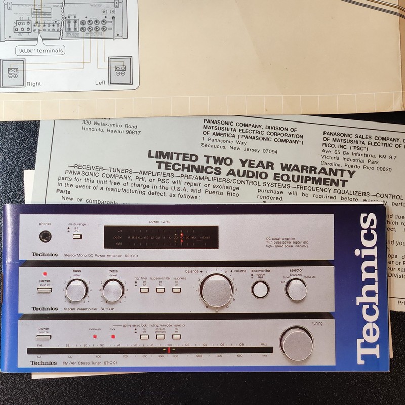 Technics By Panasonic SA 400 Receiver Operating Instructions + New Model Booklet gallery