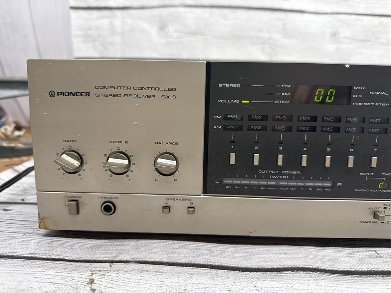 VTG Pioneer SX-6 Stereo Receiver HiFi 2 Channel Phono Audiophile Radio Untested gallery