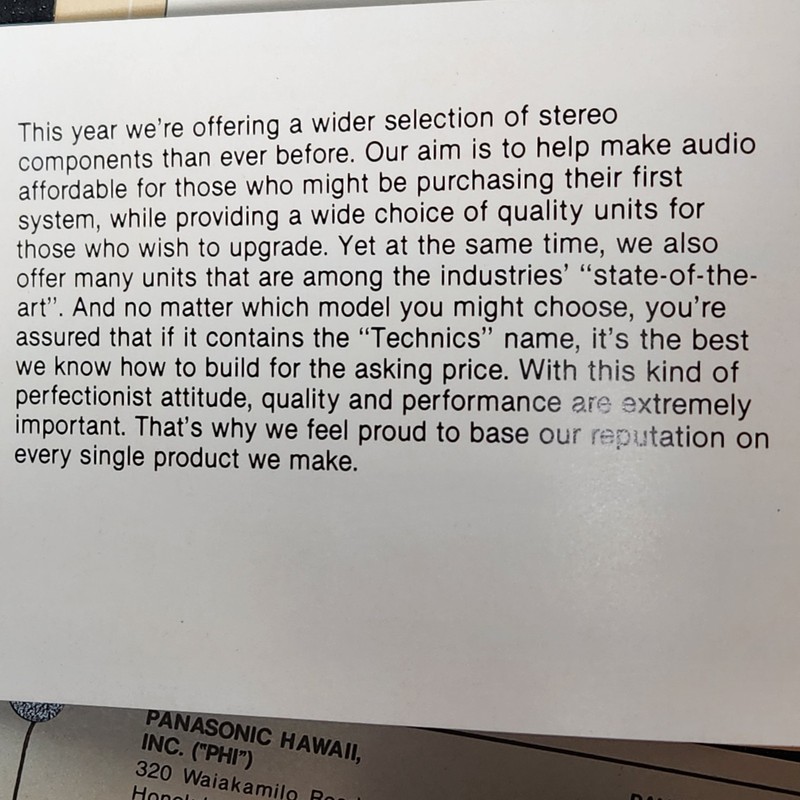 Technics By Panasonic SA 400 Receiver Operating Instructions + New Model Booklet gallery