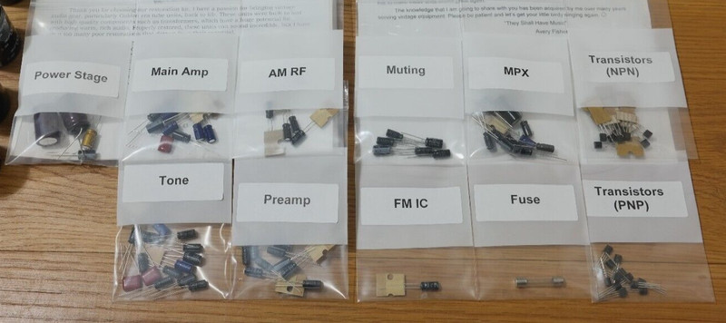 Harman Kardon 930 receiver PARTIAL restoration kit recap capacitor rebuild