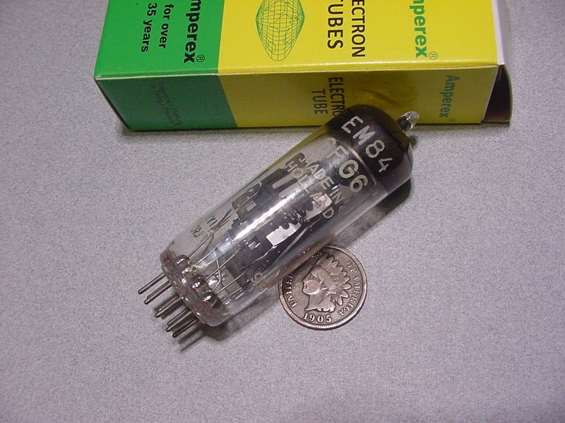 FISHER 500B 800B RECEIVER AMPEREX EM-84 6FG6 MAGIC EYE TUNING INDICATOR TUBE ***