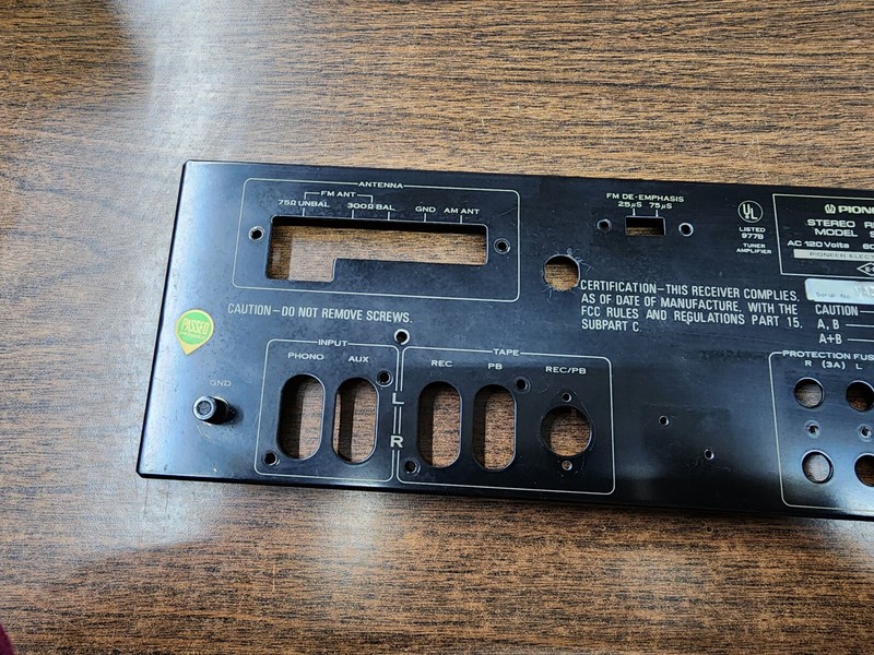 OEM PIONEER SX-434 SX434 STEREO RECEIVER Back Metal Cover (Up 2) gallery