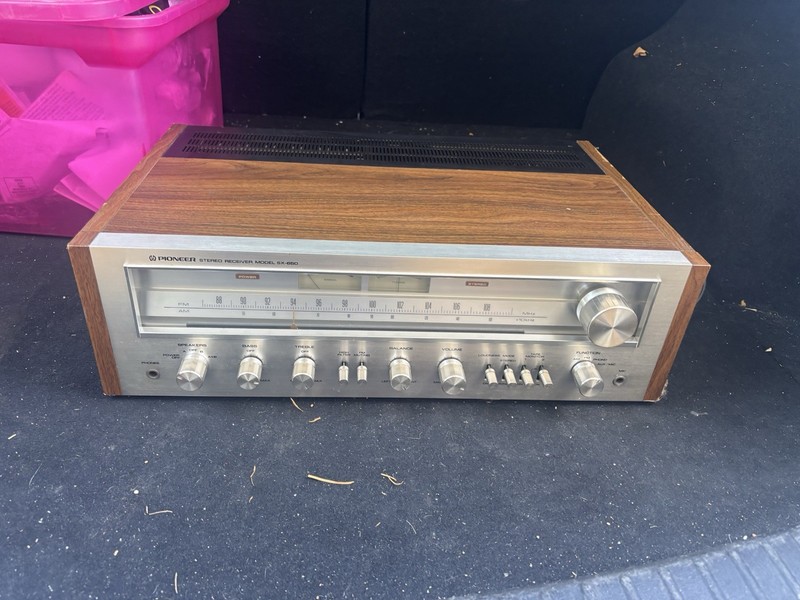 Vintage Pioneer SX-650 AM/FM Stereo Receiver Silver Face Japan! Works
