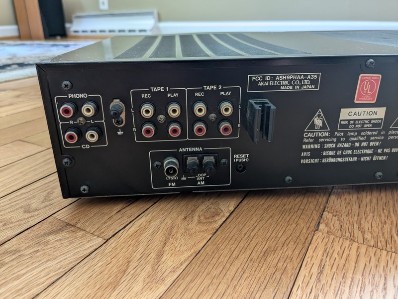 AKAI AA-A35 AM/FM Stereo Receiver VTG Vintage Audio Touch Volume Black Working gallery