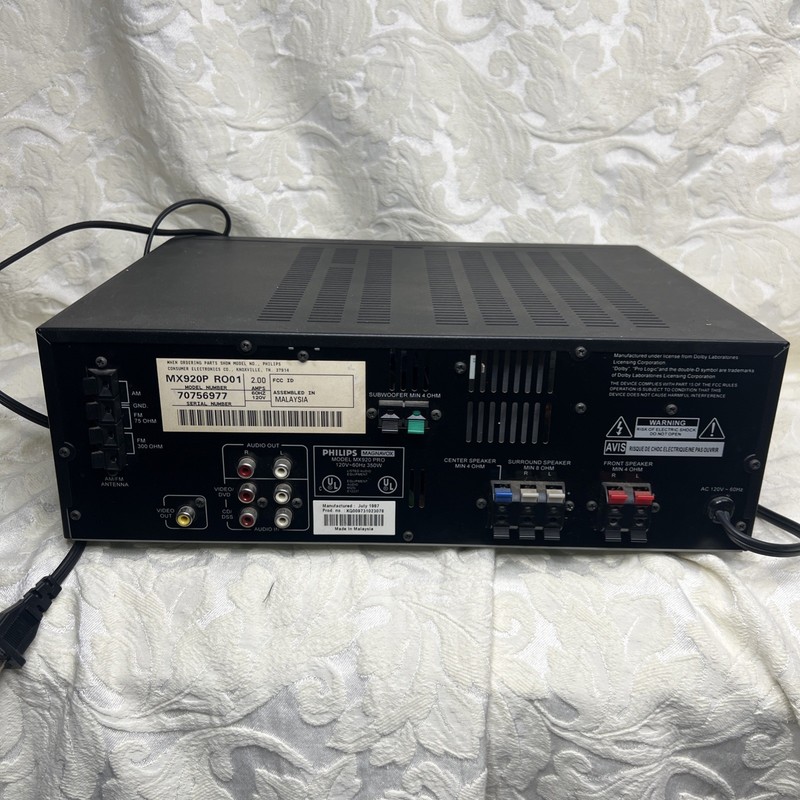 PHILIPS MAGNAVOX MX920 AM-FM Stereo Receiver *No Remote* Works gallery
