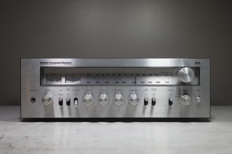 Vintage MCS 3222 Stereo Receiver Silver Face Tested Working JC Penney