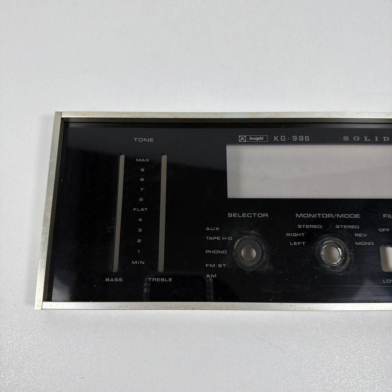 Vintage Knight Allied KG-966 Stereo Receiver Amplifier AM/FM OEM PART Faceplate gallery
