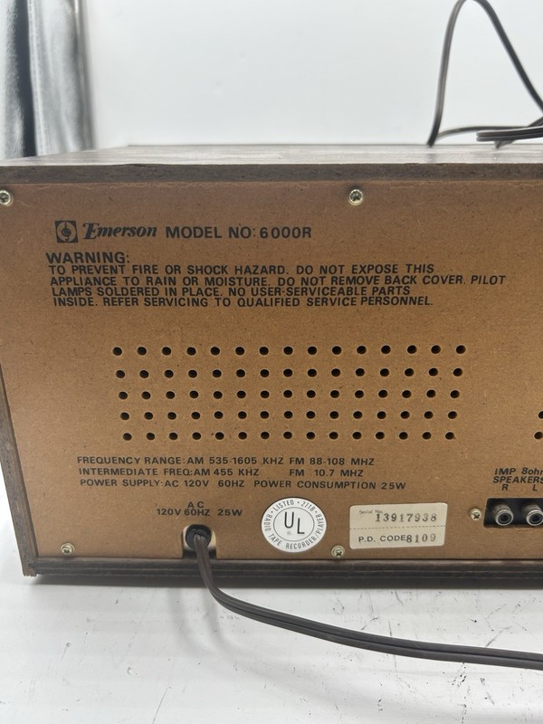 Vintage EMERSON 6000R STEREO Cassette WITH BUILT IN 8 TRACK & Speaker SP-20D gallery