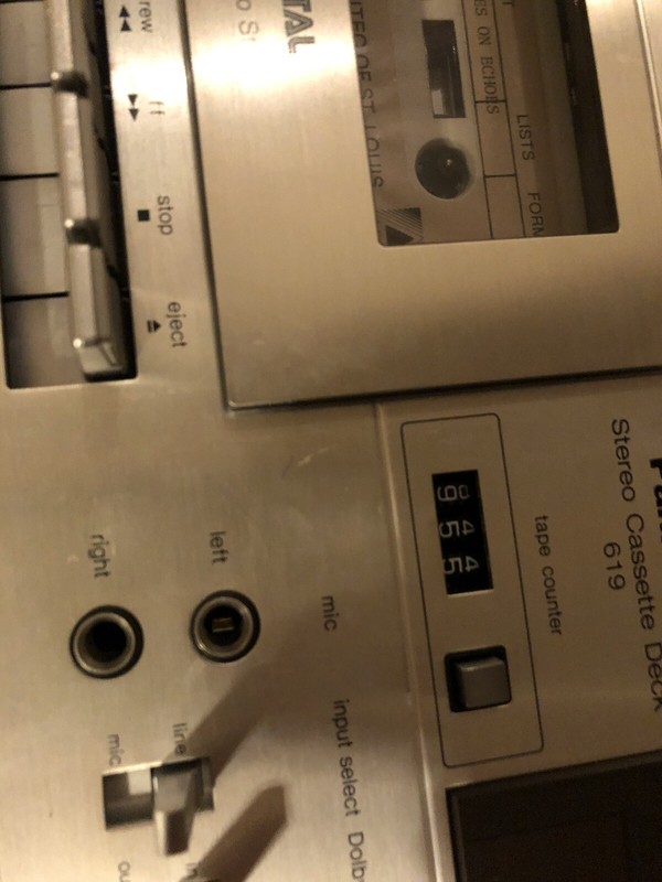 VINTAGE Panasonic Stereo Metal Cassette Player RS-619 Wood Untested PARTS ONLY gallery