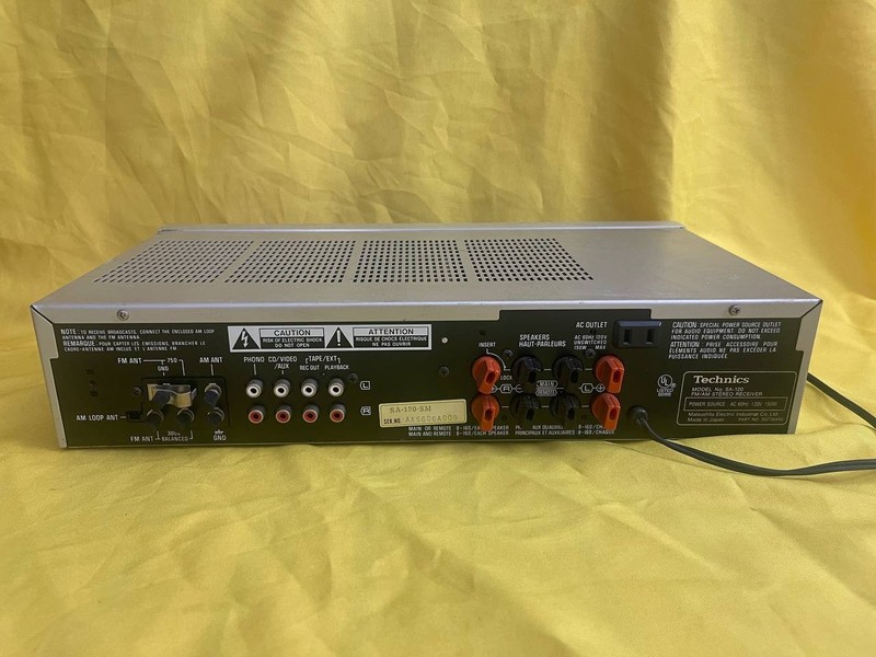 Technics SA-120 FM/AM Stereo Receiver Silver Working BE gallery