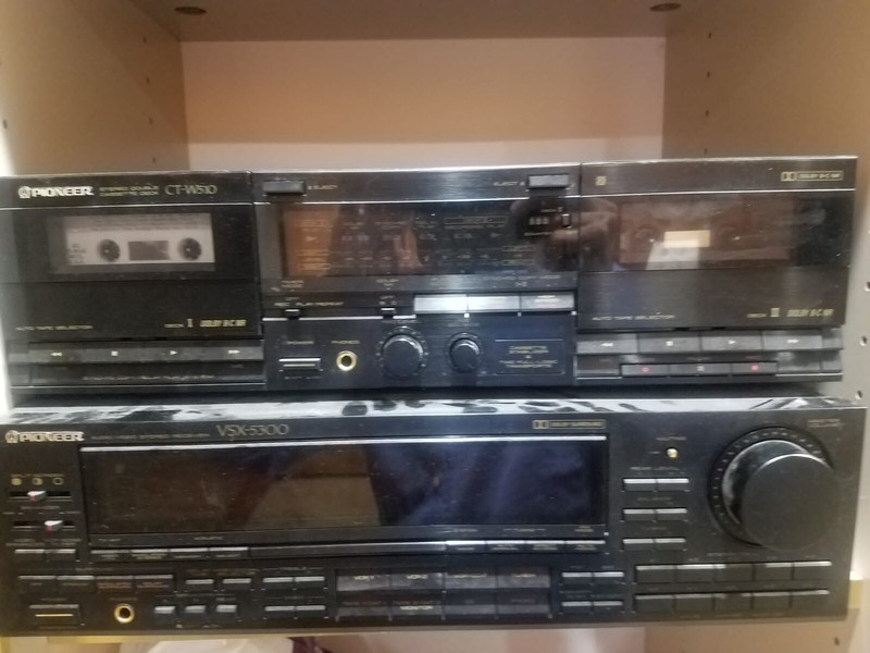 Vintage Pioneer VSX 5300 & CT-W510 Stereo Cassette Set W/ manuals & remote gallery